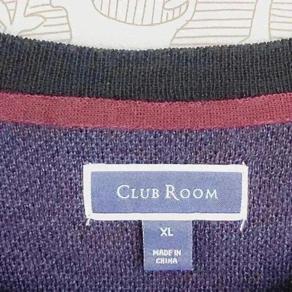 Club Room Wool Blend Plaid Sweater Men's XL Crewneck Pullover - Picture 4 of 8